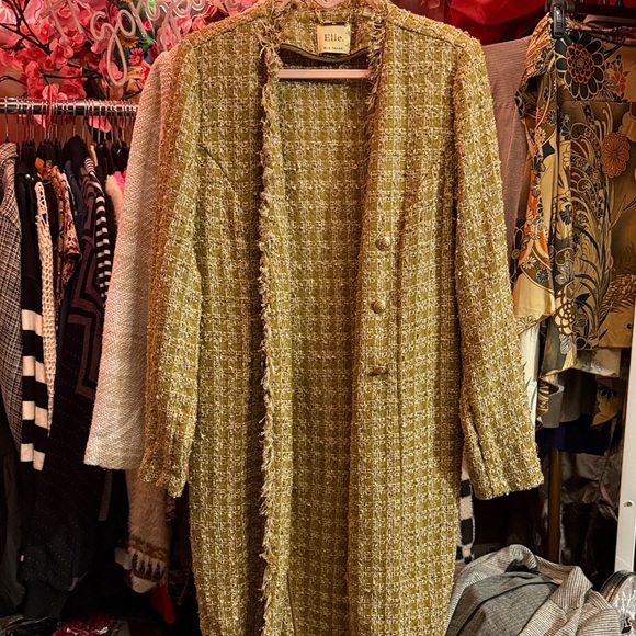 Elie Tahari Jackets & Blazers - Elie Tahari Women's Mustard Tweed Blazer